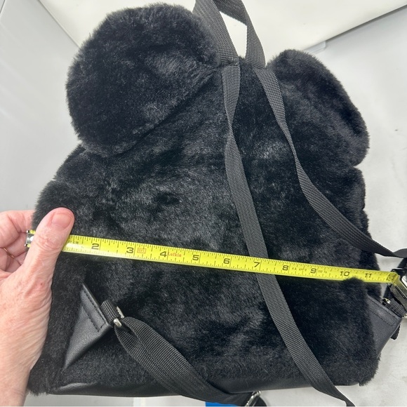Mickey Mouse x Bioworld Disney Soft Furry Backpack Bookbag‎ with Mouse Ears GUC